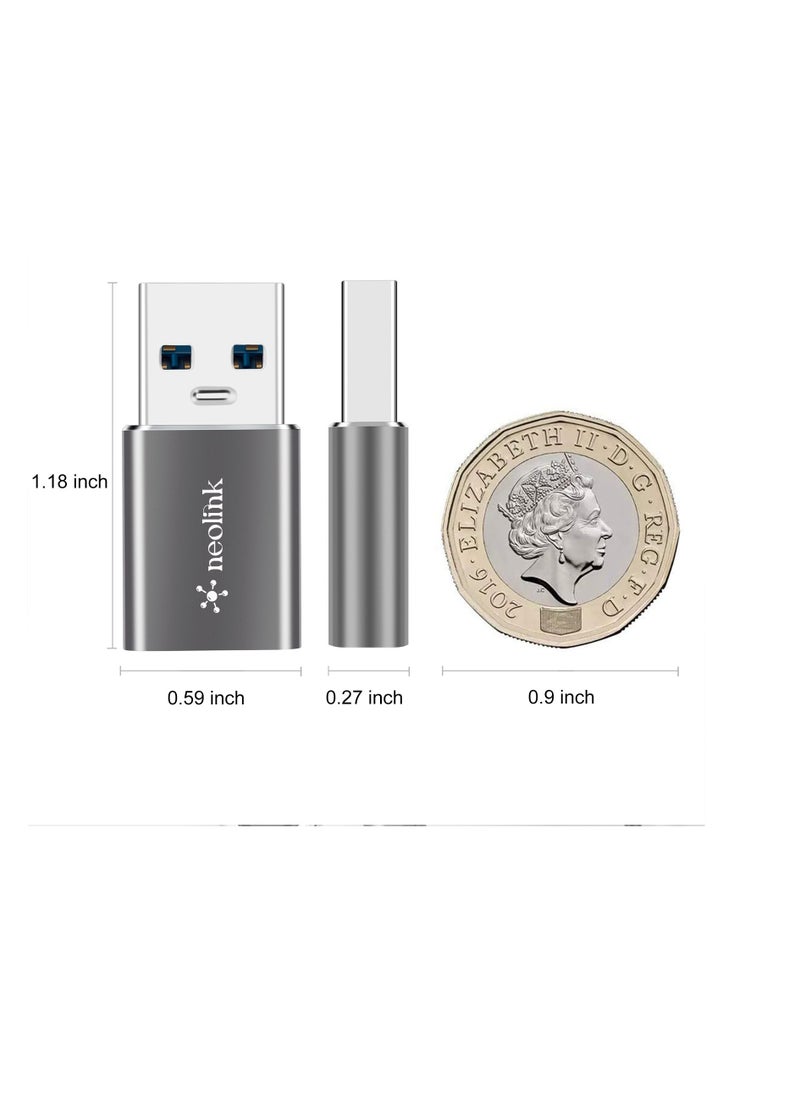neolink - NEOLINK USB C Female to USB 3.1 Male Converter Adapter 10Gbps 60W High Speed Data Transmission Compatible with MacBook Pro/ iPad Pro/ Samsung Galaxy S23/ Laptops/ iPhone/ Huawei/ Xiaomi - Image 1