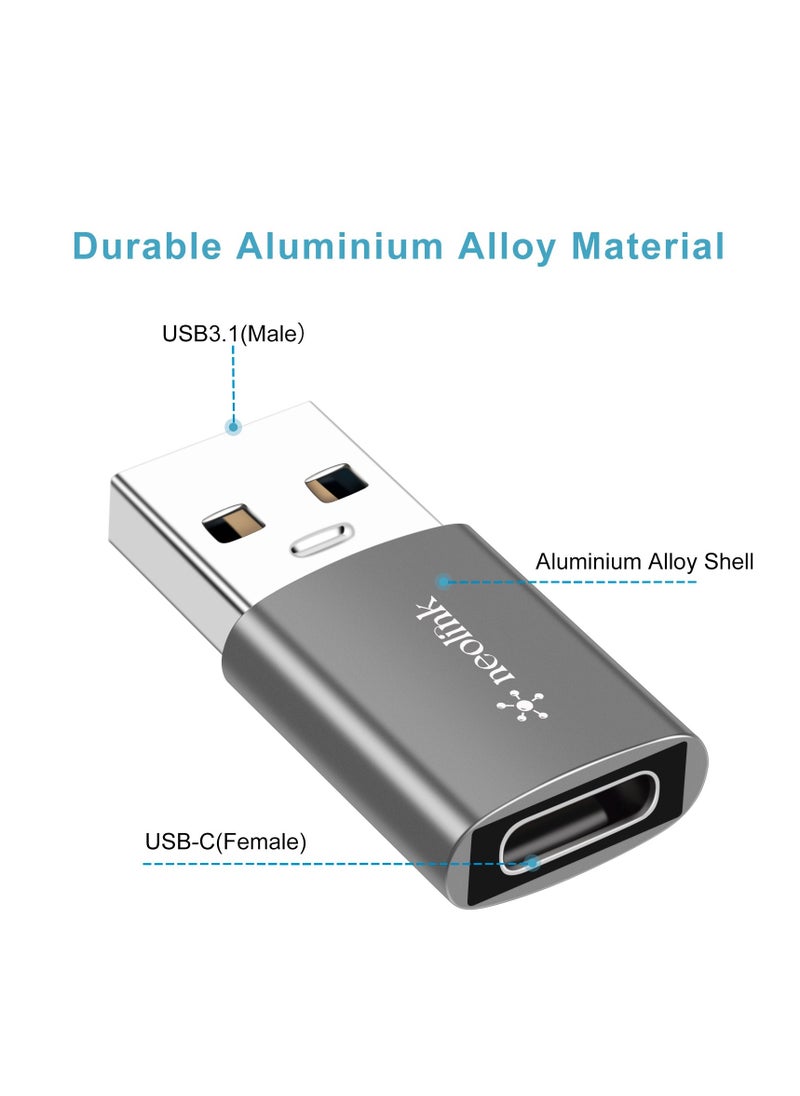 neolink - NEOLINK USB C Female to USB 3.1 Male Converter Adapter 10Gbps 60W High Speed Data Transmission Compatible with MacBook Pro/ iPad Pro/ Samsung Galaxy S23/ Laptops/ iPhone/ Huawei/ Xiaomi - Image 1