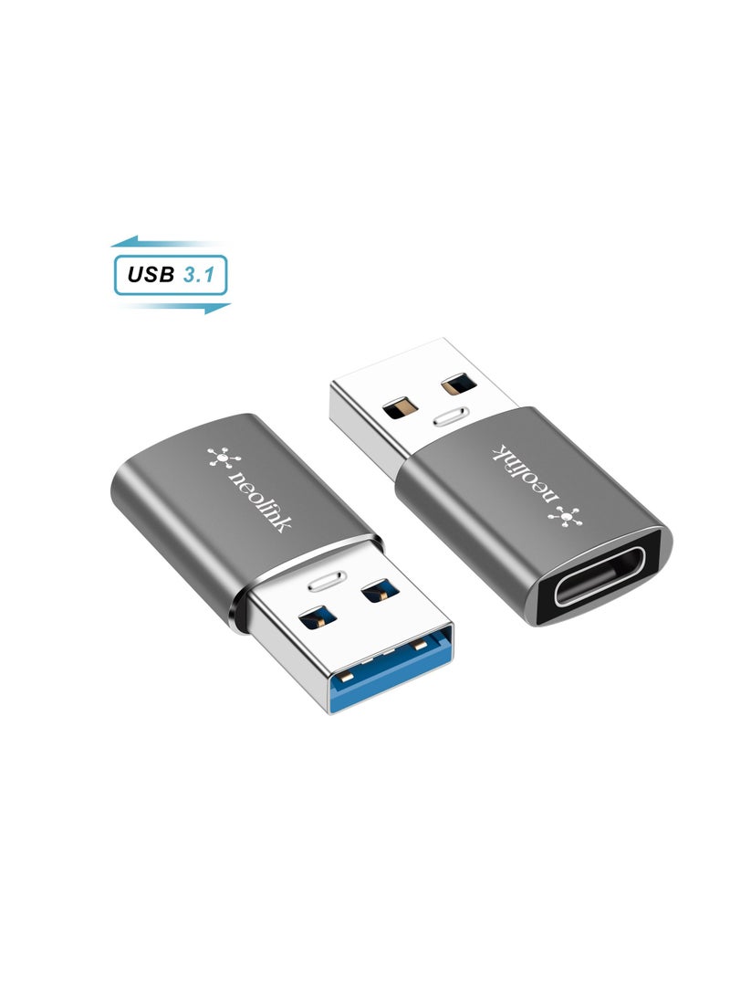 neolink - NEOLINK USB C Female to USB 3.1 Male Converter Adapter 10Gbps 60W High Speed Data Transmission Compatible with MacBook Pro/ iPad Pro/ Samsung Galaxy S23/ Laptops/ iPhone/ Huawei/ Xiaomi - Image 1