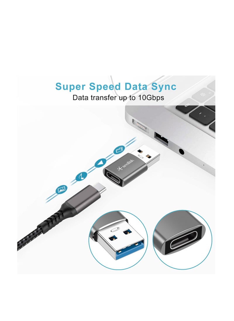 neolink - NEOLINK USB C Female to USB 3.1 Male Converter Adapter 10Gbps 60W High Speed Data Transmission Compatible with MacBook Pro/ iPad Pro/ Samsung Galaxy S23/ Laptops/ iPhone/ Huawei/ Xiaomi - Image 1
