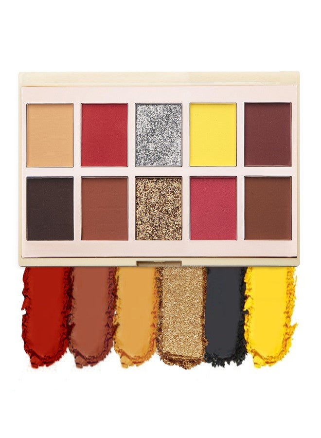 JUST GOLD Justgold Master Professional Collection 10 Color Eyeshadow Palette Highly Pigmented Blendable Long Lasting Matte and Matte Shade included 2 glitter colors For Party for Women Girls (#561-01) - Image 1