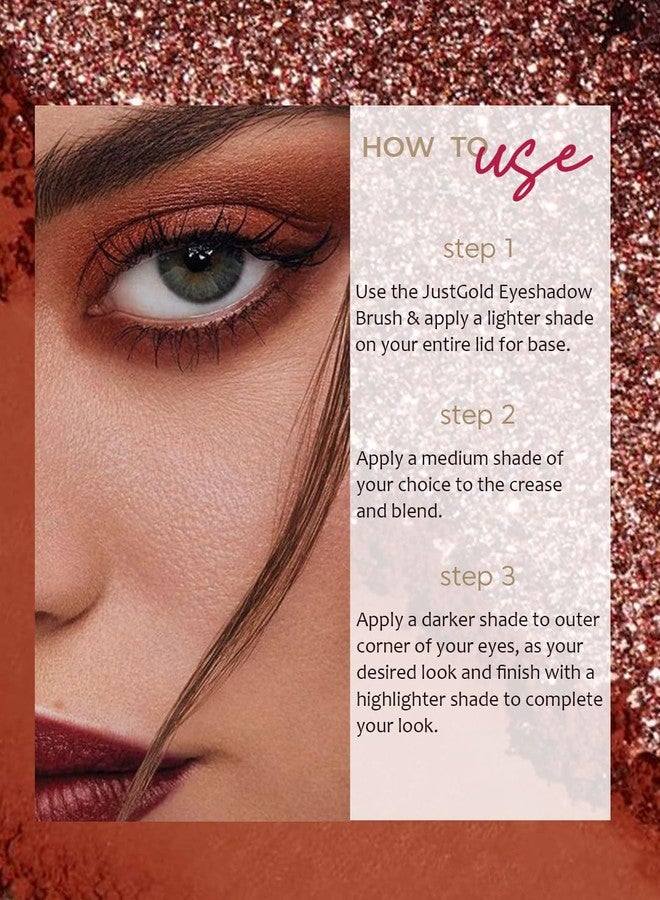 JUST GOLD Justgold Master Professional Collection 10 Color Eyeshadow Palette Highly Pigmented Blendable Long Lasting Matte and Matte Shade included 2 glitter colors For Party for Women Girls (#561-01) - Image 4