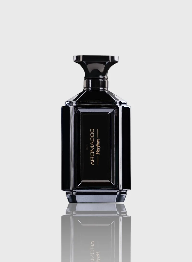 أروما 360  عطر بلاك للجنسين - برغموت، سيج، زهرة التياري، زعفران وطحالب - خالي من منتجات الحيوان - سعة 100 مل