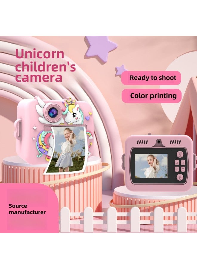 Generic Private Model Of The Children's Camera A Shot Of Both Cartoon Digital High-definition Color Printing Camera-Color:40 Rolls Of Colorful Printing Paper (10 Rolls Per Color)  - Image 3
