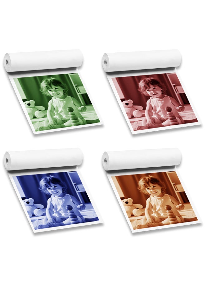Generic Private Model Of The Children's Camera A Shot Of Both Cartoon Digital High-definition Color Printing Camera-Color:40 Rolls Of Colorful Printing Paper (10 Rolls Per Color)  - Image 1
