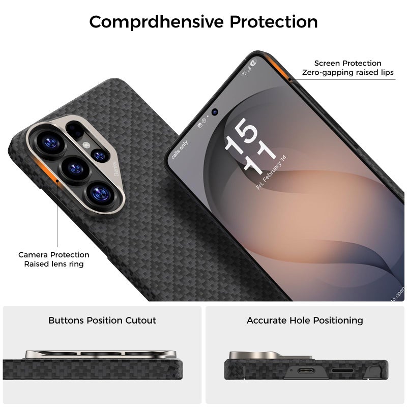 Benks حافظة BENKS S26 Ultra، حافظة ArmorGrid ArmorAir لهاتف Samsung Galaxy S26 Ultra متوافقة مع MagSafe، حافظة فائقة النحافة وخفيفة الوزن بتصميم بسيط مصنوعة من مادة Dupont Kevlar، حماية كاميرا من الألمنيوم - Image 4