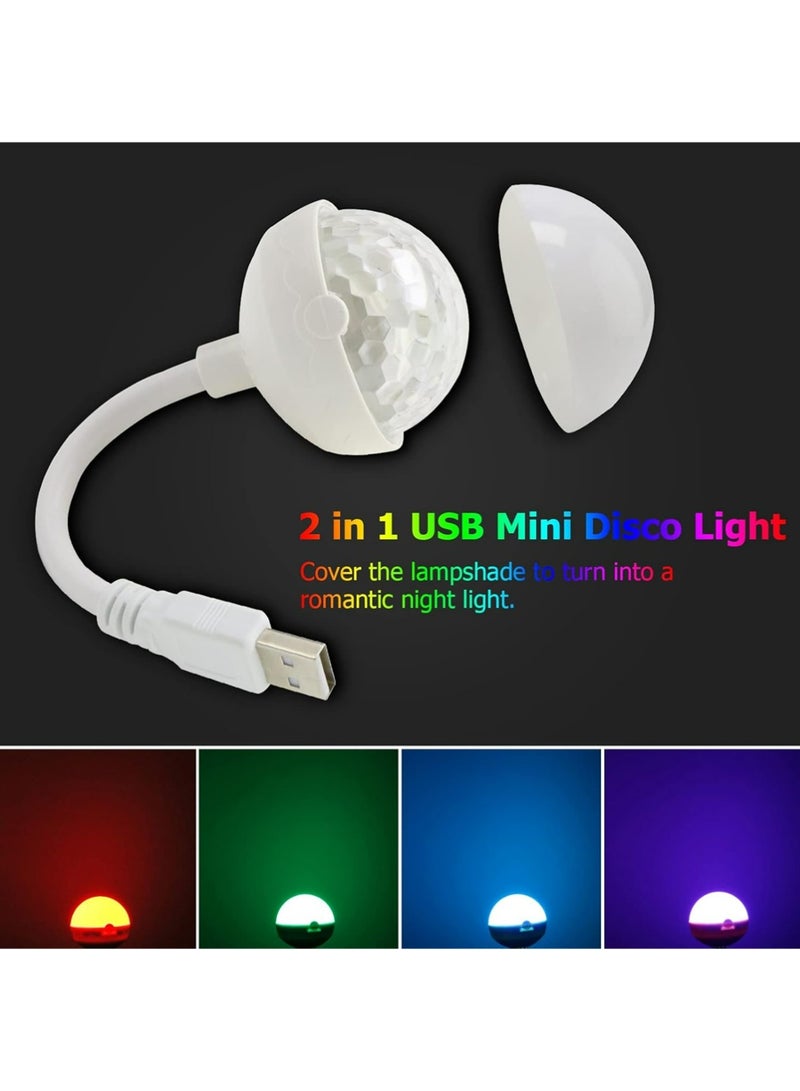 YOUGE Star Car Roof Light, 360° Adjustable Star Night Light with 6 Light Combinations and Voice Activated Mode, 2-in-1 Portable USB Car Ceiling Interior Lights for Cars/Bedroom Decorations/Party - Image 2
