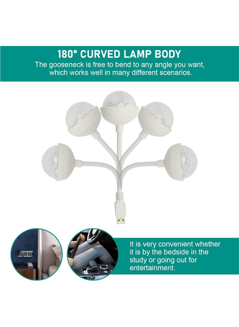 YOUGE Star Car Roof Light, 360° Adjustable Star Night Light with 6 Light Combinations and Voice Activated Mode, 2-in-1 Portable USB Car Ceiling Interior Lights for Cars/Bedroom Decorations/Party - Image 4