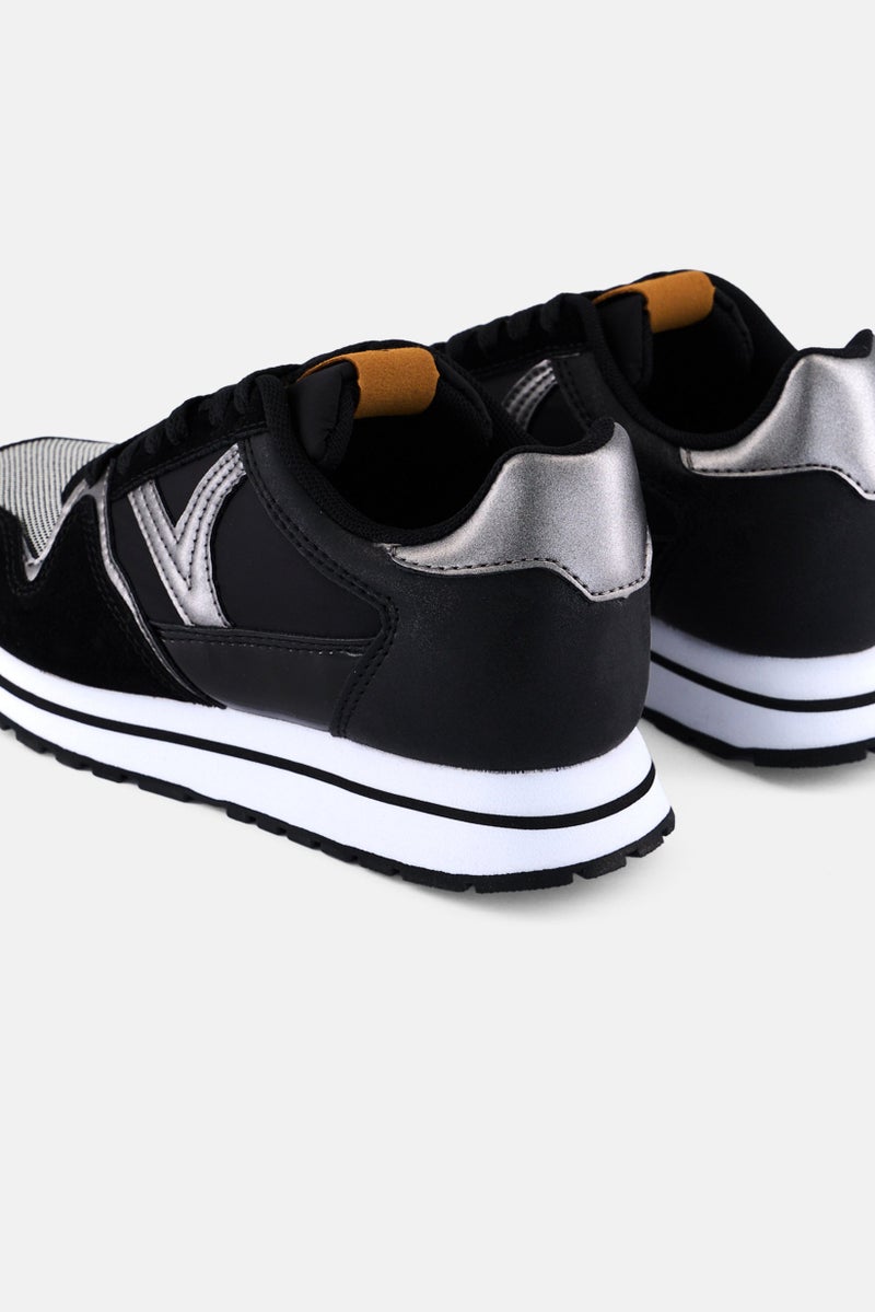 Victoria Women Lace Up Casual Shoes, Black - Image 2