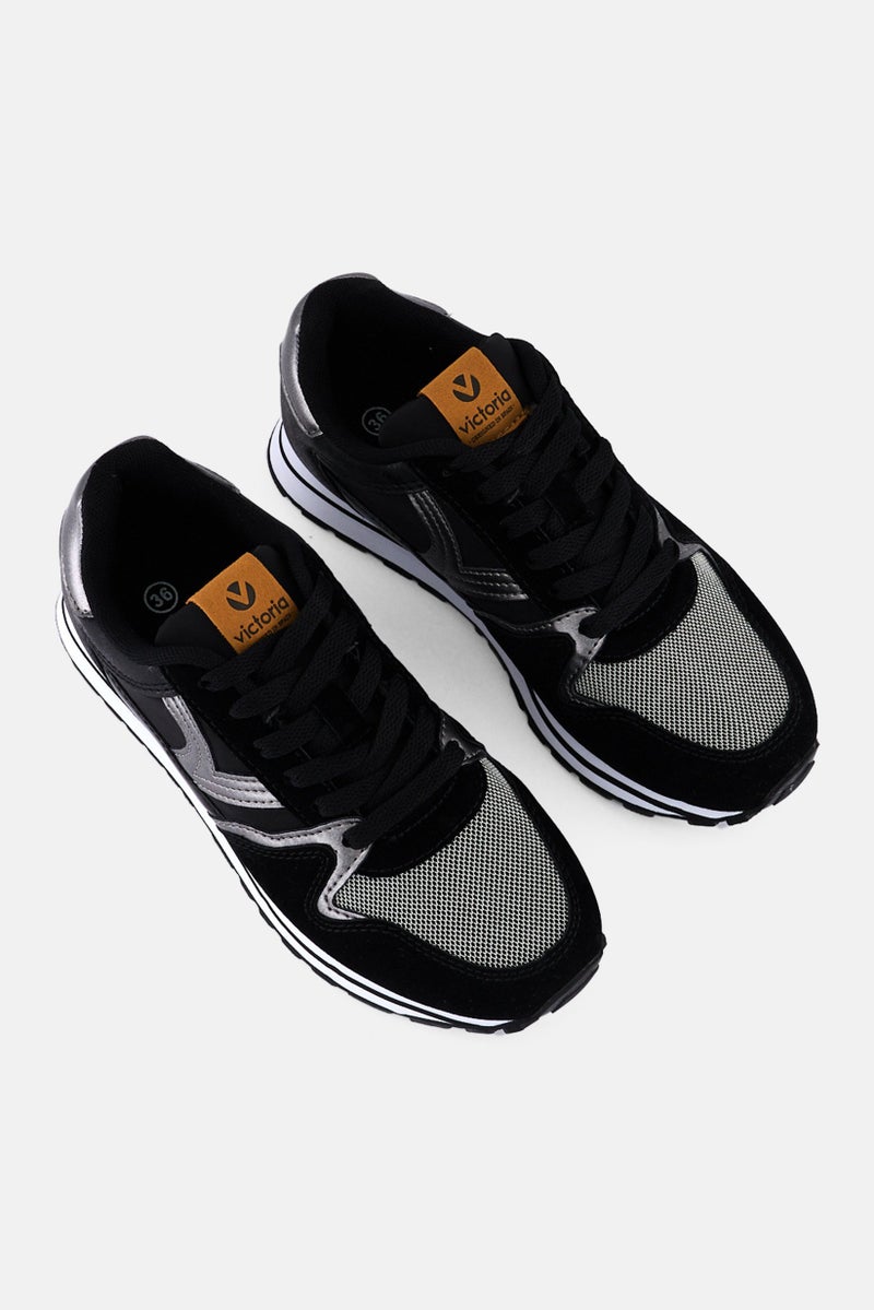 Victoria Women Lace Up Casual Shoes, Black - Image 4