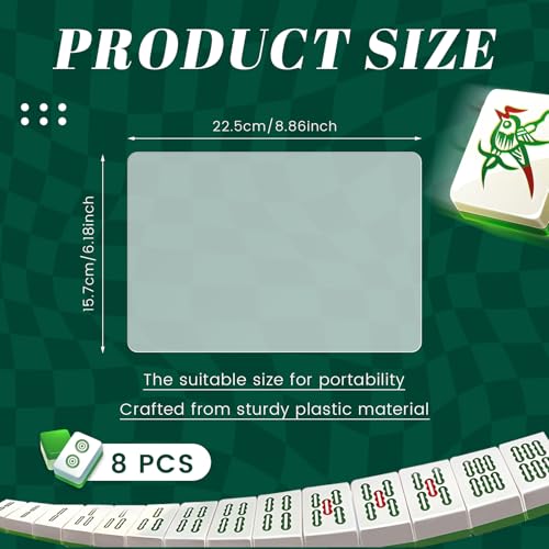 Seenelling 8 Pcs Mahjong Tile Mixer Shuffler for Mixing and Shuffling Tiles Plastic Game Accessories Gifts for Mahjong Lovers Playing Game Clear - Image 5