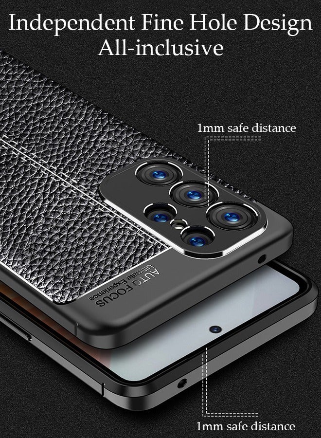 DUNISO Samsung Galaxy S24 Ultra Phone Case Full Body Protective Phone Cover Anti-fall Anti-fingerprint Leather Phone Case for Samsung Galaxy S24 Ultra 5G Phone Case - Image 4