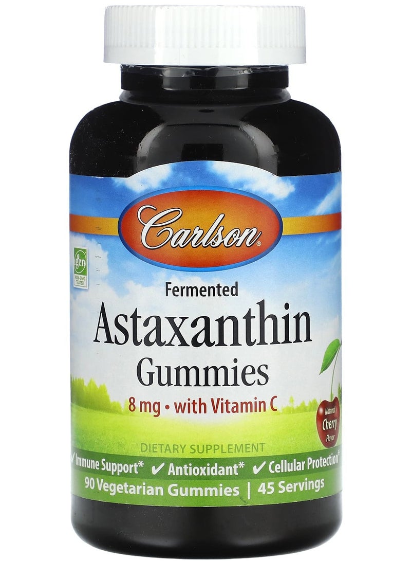 Fermented Astaxanthin Gummies, Natural Cherry, 8 mg, 90 Vegetarian Gummies (4 mg per Gummy)