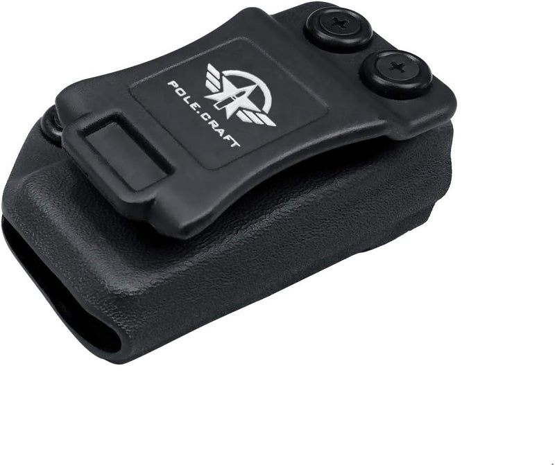 POLE.CRAFT IWB/OWB Magazine Holster Kydex - Mag Carrier Fits: 9mm .40 Double Stack / 9mm .40 Single Stack - P365 1911 Glock 19 19X 17 26 27 28 43 22 23 25 26 27 31 32 33 34 35 37 38 Glock43X .. Mag - Image 3