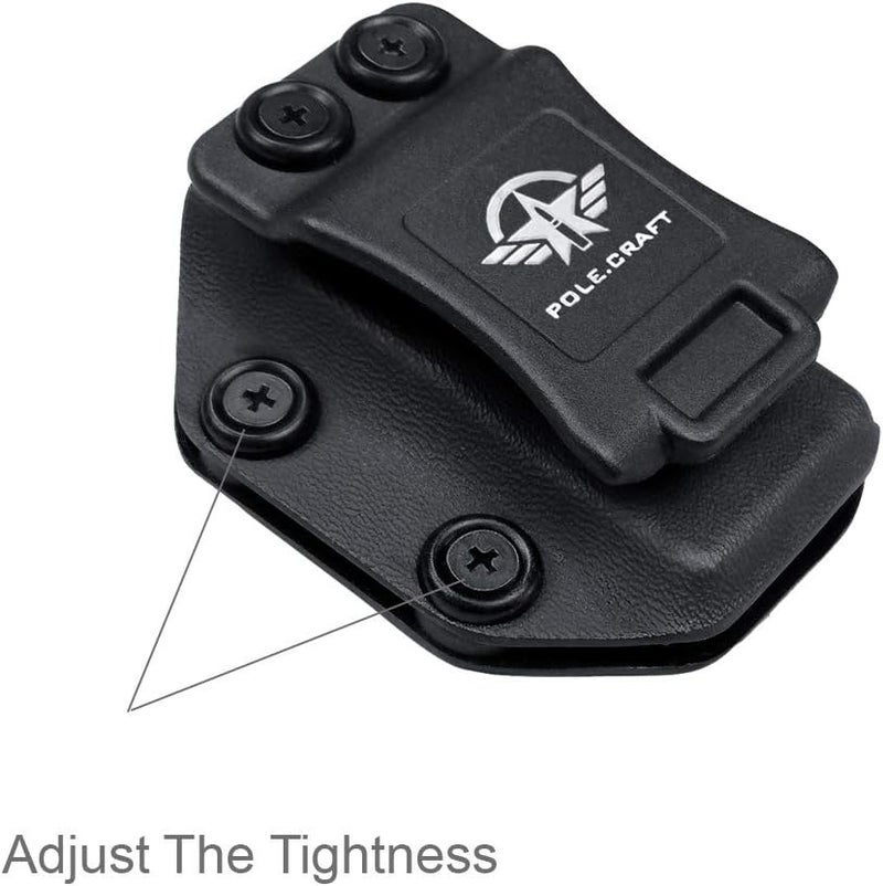 POLE.CRAFT IWB/OWB Magazine Holster Kydex - Mag Carrier Fits: 9mm .40 Double Stack / 9mm .40 Single Stack - P365 1911 Glock 19 19X 17 26 27 28 43 22 23 25 26 27 31 32 33 34 35 37 38 Glock43X .. Mag - Image 2