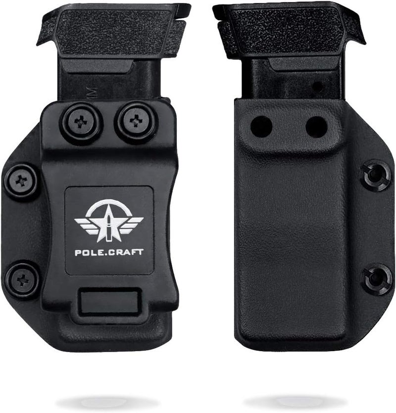 POLE.CRAFT IWB/OWB Magazine Holster Kydex - Mag Carrier Fits: 9mm .40 Double Stack / 9mm .40 Single Stack - P365 1911 Glock 19 19X 17 26 27 28 43 22 23 25 26 27 31 32 33 34 35 37 38 Glock43X .. Mag - Image 1