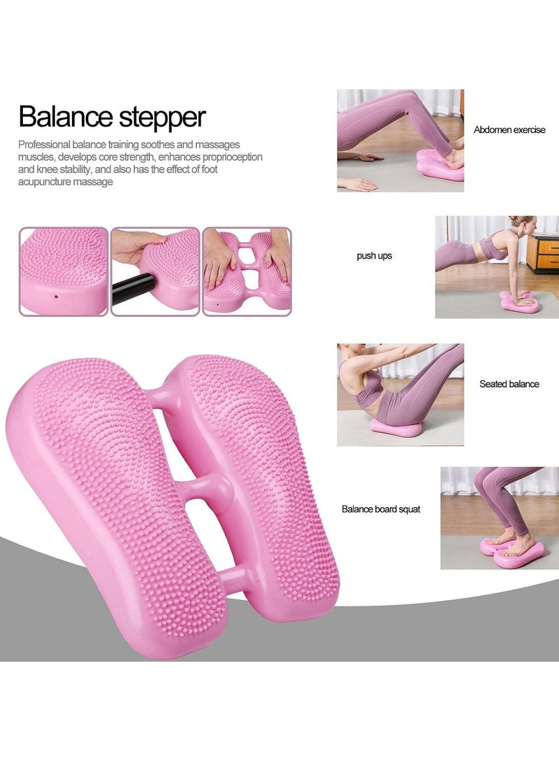 Generic Mini Stepper, Inflatable Steppers for Exercise u0026 Fitness, Under Desk, Portable, Folding Foot Peddle Exerciser, Standing Balance Cushion with Massage Points, Physiotherapy Leg  - Image 3