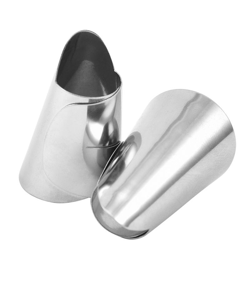 Stainless Steel Kitchen Utensil Set 2pcs Vegetable Cutting Guard Nut Sheller Finger Guard - Image 4