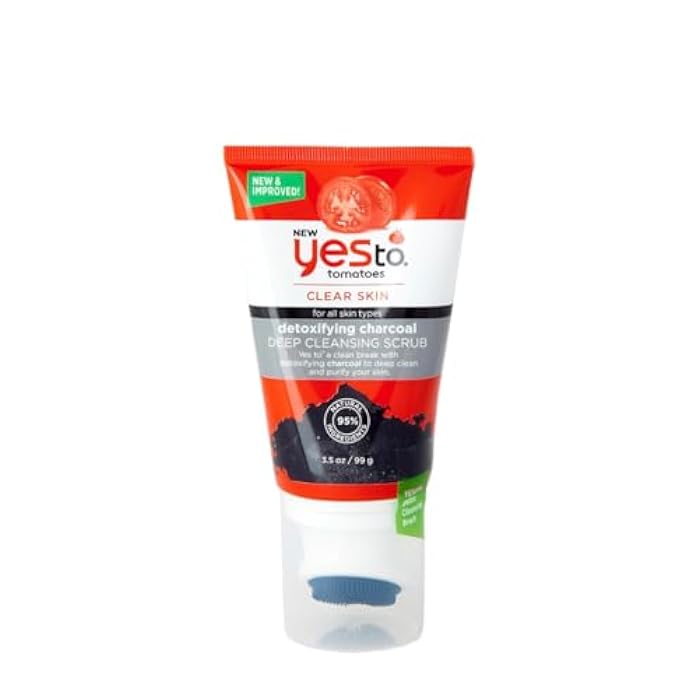 Yes To Tomatoes Clear Skin Detoxifying Daily Cleanser For Acne Prone Skin, Deep Clean, Salicylic Acid & Charcoal, 97% Natural Ingredients, 5 Fl Oz - Image 1
