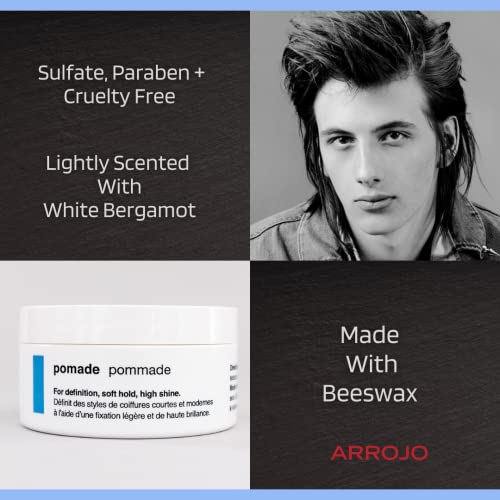 ARROJO Pomade - Hair Pomade for Men & Women to Create Definition & Calm Excessive Volume – Hair Shine Products Made w/Beeswax for Hair – Sulfate-Free Hair Styling Products for All Hair Types (1.7 oz) - Image 3