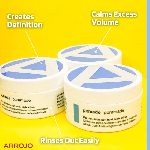 ARROJO Pomade - Hair Pomade for Men & Women to Create Definition & Calm Excessive Volume – Hair Shine Products Made w/Beeswax for Hair – Sulfate-Free Hair Styling Products for All Hair Types (1.7 oz) - Image 5