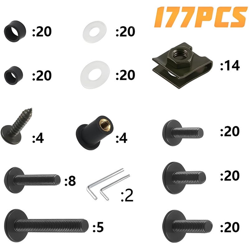 AICEL 177 Pcs Motorcycle Fairing Bolt Kit - Image 5