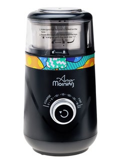 Any Morning Electric Coffee Grinder, Adjustable Herb Grinder for Beans, Spices, Nuts, Stainless Steel Blades, Removable Cup, 10 Precise Grind Settings, Grinds Rapidly and Evenly, 70 g-2.5 oz, 150W - SH21638B  - Image 1