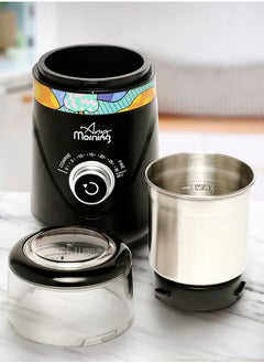 Any Morning Electric Coffee Grinder, Adjustable Herb Grinder for Beans, Spices, Nuts, Stainless Steel Blades, Removable Cup, 10 Precise Grind Settings, Grinds Rapidly and Evenly, 70 g-2.5 oz, 150W - SH21638B  - Image 2