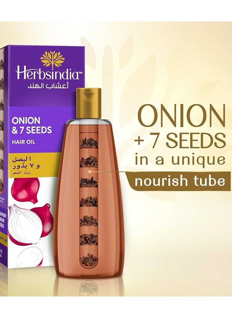 Herbsindia Herbsindia Onion& 7 Seeds Hair Oil 280Ml  - Image 3