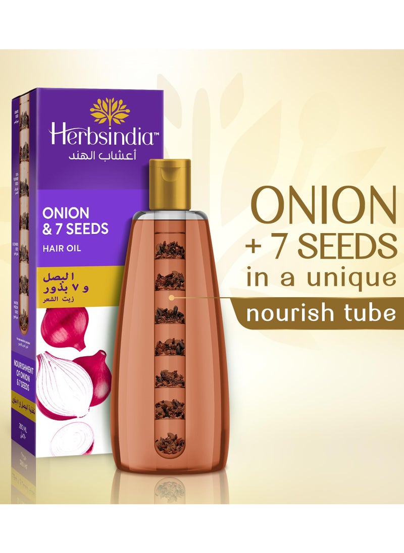 Herbsindia Herbsindia Onion& 7 Seeds Hair Oil 280Ml  - Image 5