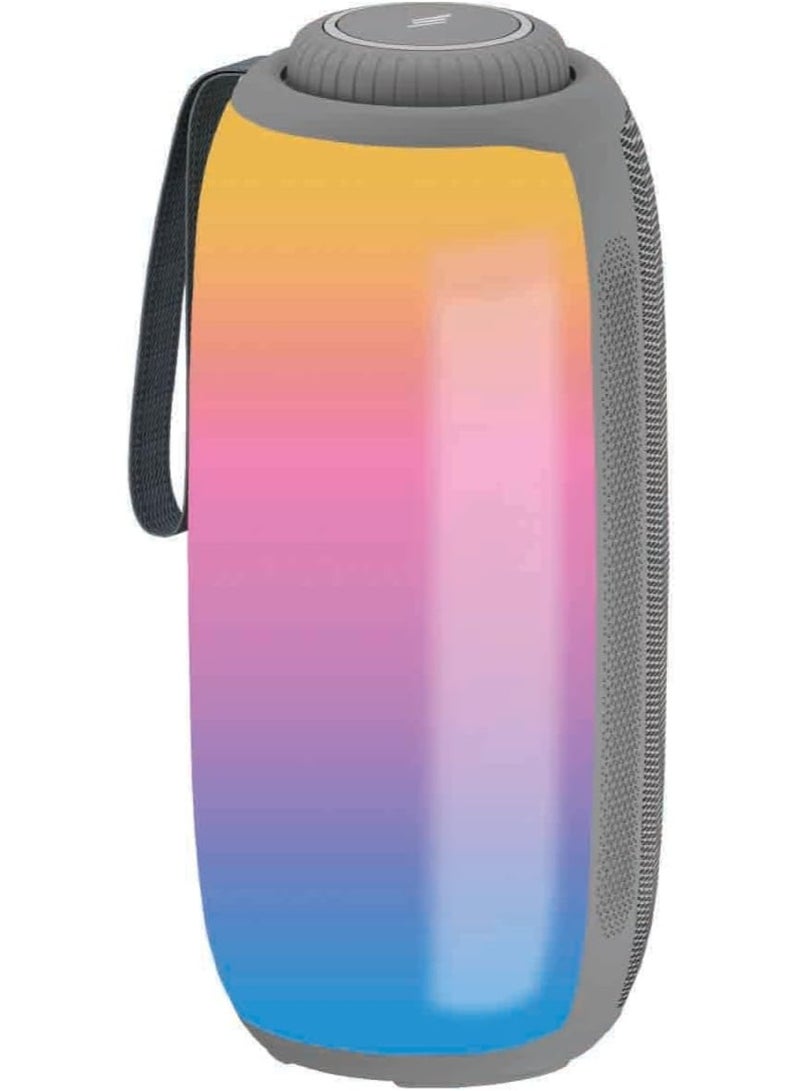 Smartix SoundPod Up Portable Bluetooth Speaker, IPX5 Water Resistant, 10 Meters Transmission, Bluetooth V5.3, Dual Pairing, RGB Light, Support SD Card, AUX, FM Radio (Tower RGB, Grey) - Image 1