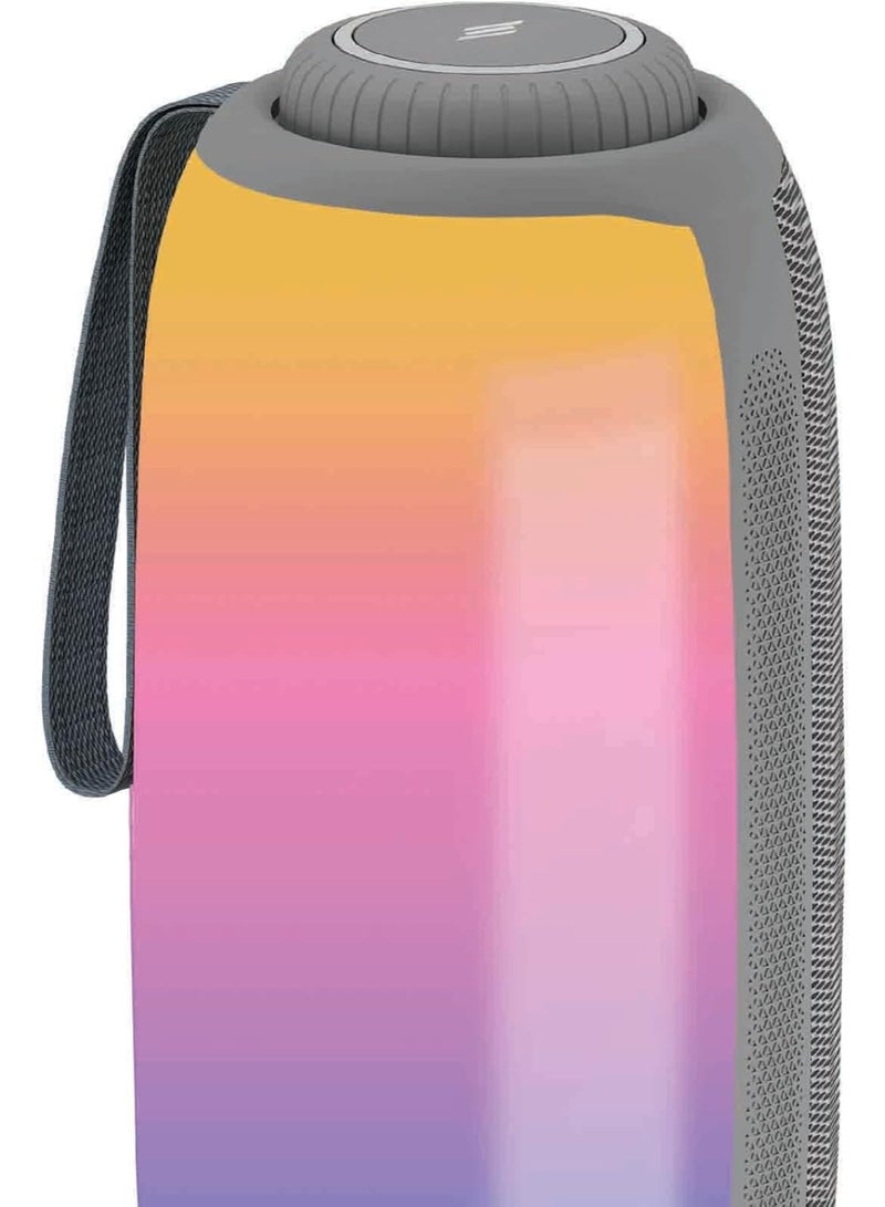 Smartix SoundPod Up Portable Bluetooth Speaker, IPX5 Water Resistant, 10 Meters Transmission, Bluetooth V5.3, Dual Pairing, RGB Light, Support SD Card, AUX, FM Radio (Tower RGB, Grey) - Image 2