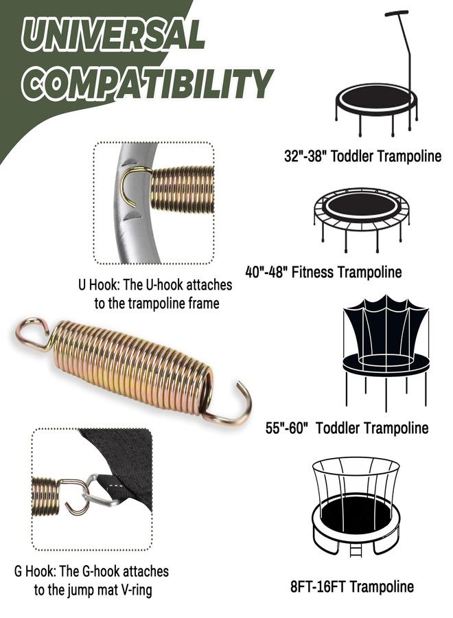 LOIUO Trampoline Springs Replacement 3.5" to 8.5" Galvanized Steel Heavy Duty High Tensile Universal Trampoline Accessories with T-Hook Tool, 12 to 48 Pack - Image 4
