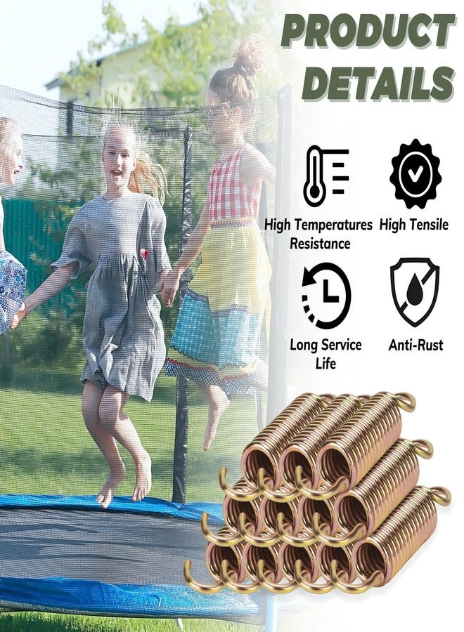 LOIUO Trampoline Springs Replacement 3.5" to 8.5" Galvanized Steel Heavy Duty High Tensile Universal Trampoline Accessories with T-Hook Tool, 12 to 48 Pack - Image 3