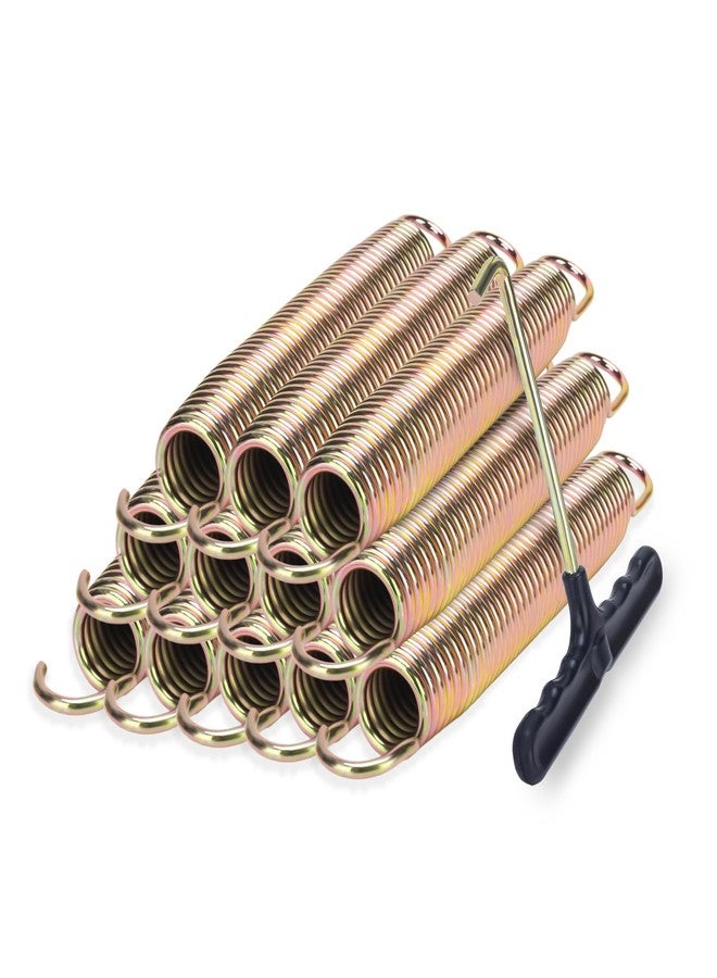 LOIUO Trampoline Springs Replacement 3.5" to 8.5" Galvanized Steel Heavy Duty High Tensile Universal Trampoline Accessories with T-Hook Tool, 12 to 48 Pack - Image 1