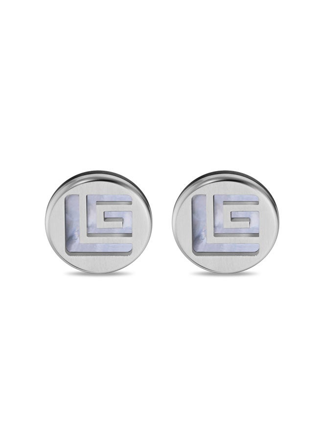 Guy Laroche Thibault Silver Stainless Steel Cufflinks for Men - Image 1