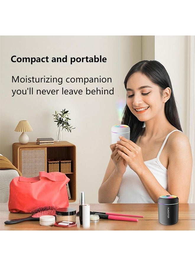 Luminous LED Electric Steam Diffuser, Mini USB Air Humidifier, Ultrasonic Purifier, Aroma Diffuser Steam and Mist Maker for Desk, Bedroom, Office and Travel, Grey - Image 2