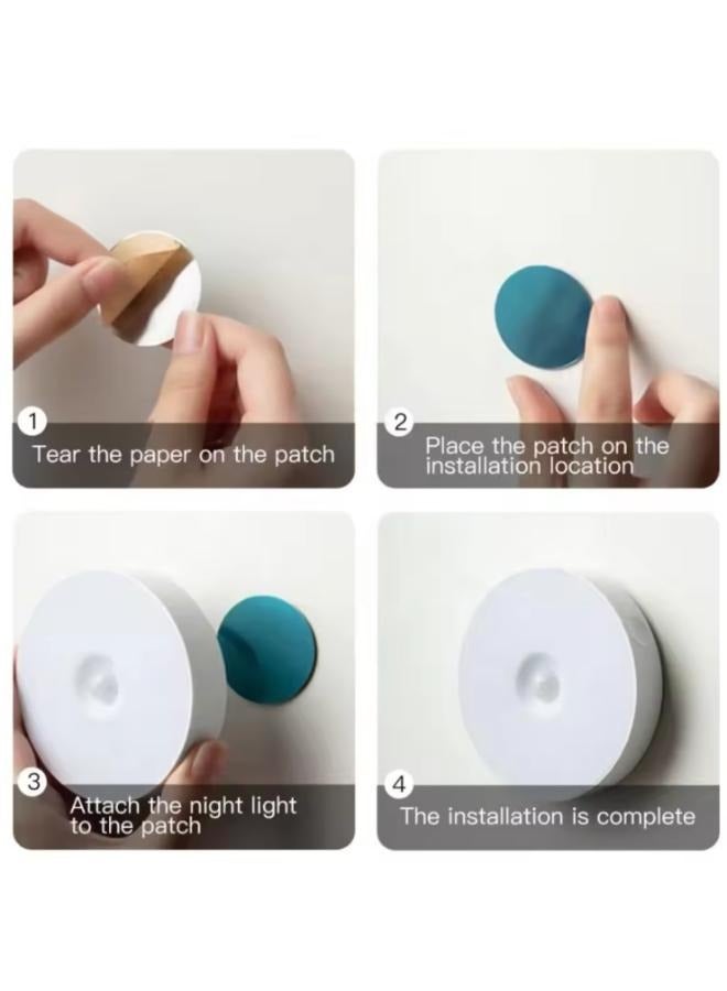 أضواء خزانة LED محس حركة عفريت ضوء USB بطارية قابلة للشحن تعمل المغناطيسي تحت مصباح كابينة لسلالم طاولة المطبخ - Image 3