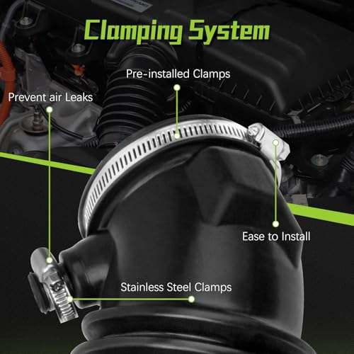 VINMS 17228-5J6-A10 Engine Air Intake Hose With Clamps for Honda Pilot 2016-2022,Odyssey 2018-2024,Passport 2019-2024,Ridgeline 2017-2024,Acura MDX 2016 - Image 4