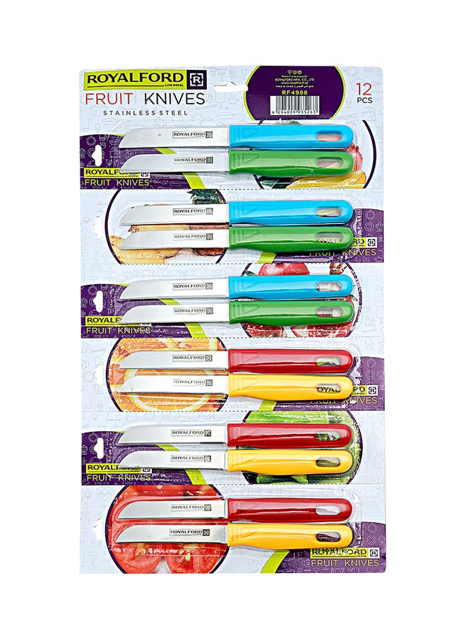 Royalford 12-Piece Knife Set Multicolour - Image 2