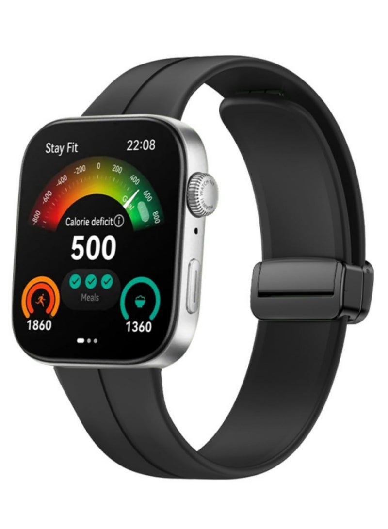 1PCS Silicone Strap for HUAWEI Watch FIT 3 2024 Magnetic Buckle Sports Bracelet Breathable Durable Replacement Band Sweatproof Wristband Accessories Easy Tool Free Installation Comfortable Fit - Image 1