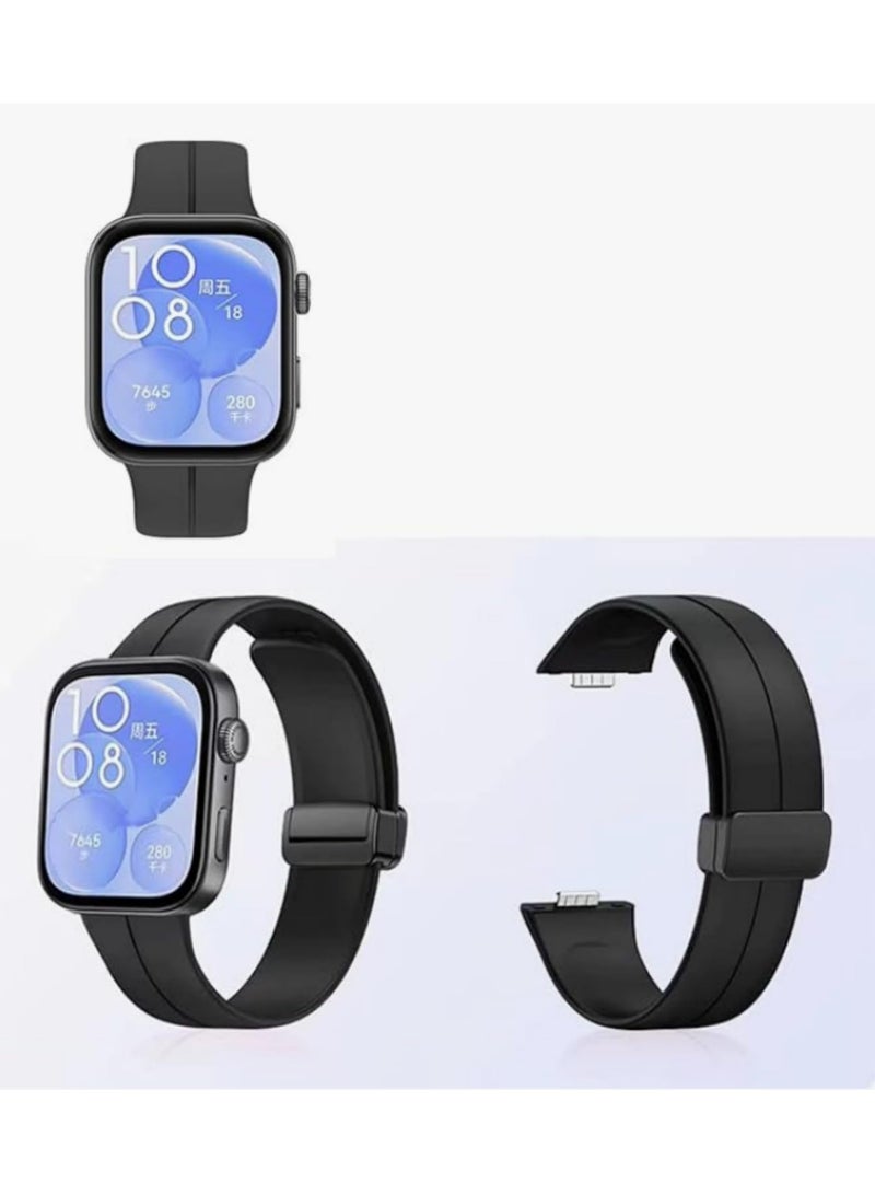 1PCS Silicone Strap for HUAWEI Watch FIT 3 2024 Magnetic Buckle Sports Bracelet Breathable Durable Replacement Band Sweatproof Wristband Accessories Easy Tool Free Installation Comfortable Fit - Image 4