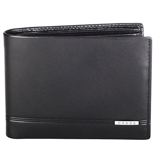 Cross Mens Leather Bifold Wallet with Removable Credit Card Case (Black) - Image 1