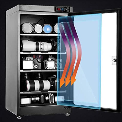INTBUYING Camera Dry Cabinet 50L Electronic Dry Cabinet for Camera Lens Storage with Lock 4 Layers Intelligent Temperature Humidity LED Screen Noiseless - Image 5