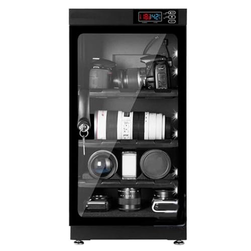 INTBUYING Camera Dry Cabinet 50L Electronic Dry Cabinet for Camera Lens Storage with Lock 4 Layers Intelligent Temperature Humidity LED Screen Noiseless - Image 1