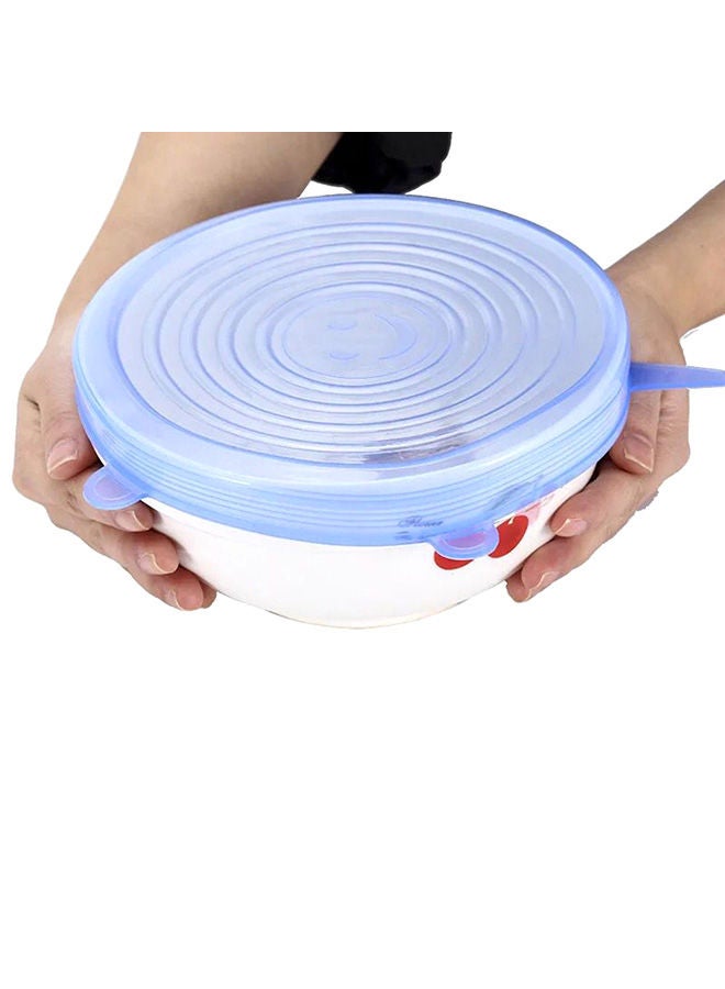 NIBEMINENT 6-Piece Silicone Stretch Lids Blue 140grams - Image 2