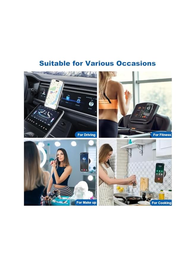 Green Tiger Magnetic Vacuum Suction Car Phone Holder Mount C1, 360° Rotating Strong Suction for Car Kitchen Mirror Gym Bath Shower & All Smooth Surface, Compatible with iPhone & Android (Black) - Image 5