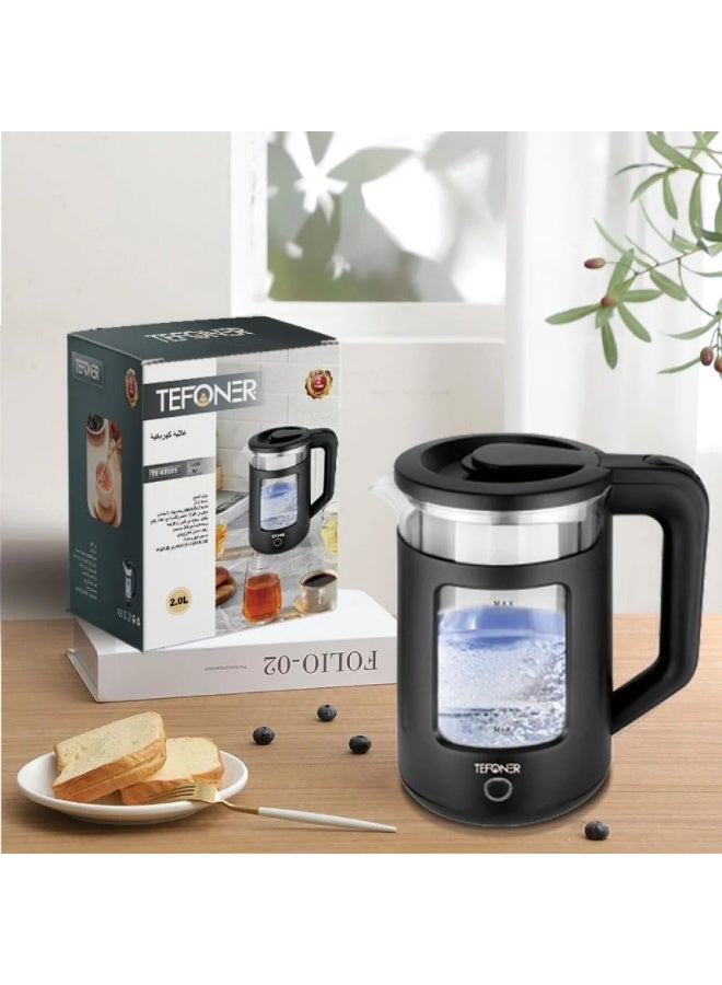 تيفونر غلاية ماء كهربائية، غلاية 1500 واط، غلاية 2 لتر، غلاية ستانلس ستيل، غلاية ماء أسود، غلاية كهربائية صغيرة، غلاية كهربائية للسفر، غلاية ماء بضمان، غلاية هيتر، سخان ماء كهربائي، غلاية سريعة الغليان، غلاية ماء أصلية، غلاية للمكتب، غلاية منزلية، غلاية زجاج، غلاية فاخرة، غلاية ماء آمنة، غلاية بفصل تلقائي، غلاية ماء قوية، غلاية مطبخ. - Image 3