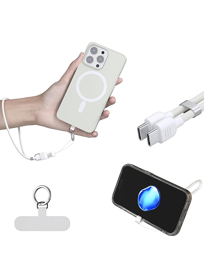 Green Tiger Cell Phone Lanyards for Women, Phone Wrist Strap, Cell Phone Stands Type c to Type c Fast Charger Cable for iPhone 16 15 Pro Plus Pro Max, for Galaxy S25 S24 - Image 1