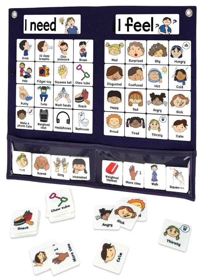 CHEFAN Feelings Chart, Calm Down Corner Supplies, Daycare Essentials, Social Emotional Learning Activities, Autism Learning Materials, ADHD Tools for Classroom Daycare & Home - Image 1